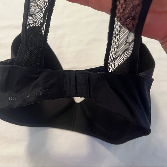Victoria’s Secret black wireless back lace Racerback bra size. 32 DDD. - Picture 5 of 11